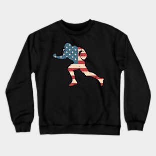 Football American USA Flag Crewneck Sweatshirt